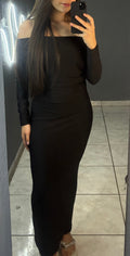 Vestido Ombro a Ombro Longo