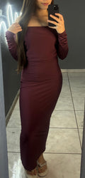 Vestido Ombro a Ombro Longo