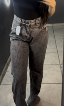 Calça Wide Leg Jeans Grafite