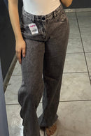Calça Wide Leg Jeans Grafite